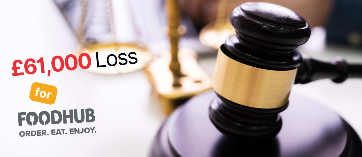 Judges gavel next to text showing £61,000 loss for Food Hub in unfair dismissal tribunal