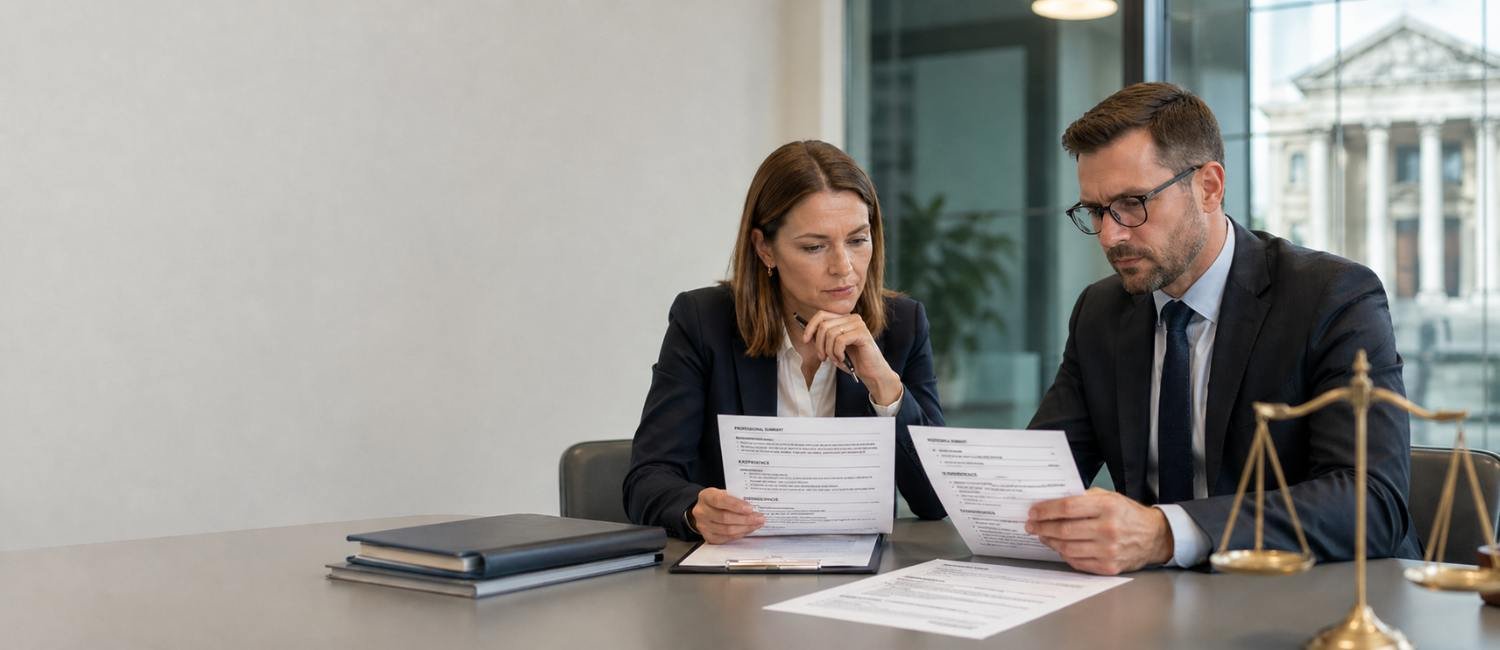 HR professionals reviewing recruitment documents to reduce UK employment tribunal risk