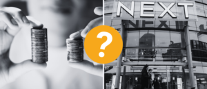 Next store and equal pay imagery highlighting questions about different employee pay rates